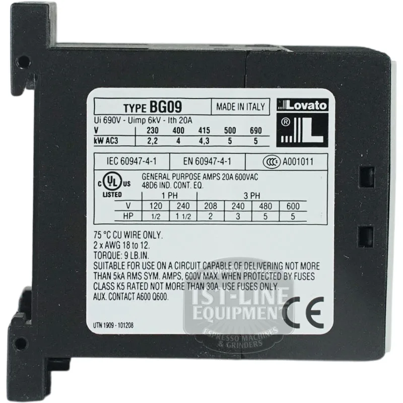 VBM TELERUTTOREKW110 Ten-Pole Contactor 110 Volt, 20 Amp