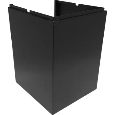 The Olympia Anthracite Body Panel is a rectangular, metal corner guard in anthracite black with a 90-degree angle, designed to protect wall corners from damage. &copy; 2025 1st-line.com
