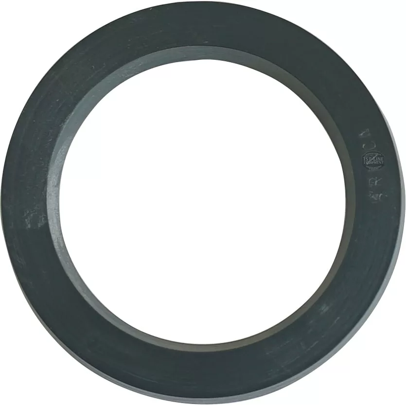 A black, circular Cimbali PISTON GASKET with a smooth surface is shown from above on a white background. The gasket has a solid, unbroken shape. © 2025 1st-line.com
