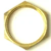 The SM.177 STEAM TAP NUT is a brass hexagonal nut featuring a threaded inner ring, shown from above on a white background. © 2025 1st-line.com