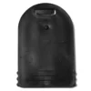 A black, rectangular plastic OB...4 HOPPER OBSTRUCTOR features a rounded top, small rectangular slot near the top, central dot, and faint surface lines with circular marks. © 2025 1st-line.com