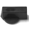 The W..573 SWITCH HANDLE is a black, rectangular plastic handle with a flat top and semicircular bottom protrusion, shown against a white background. © 2025 1st-line.com