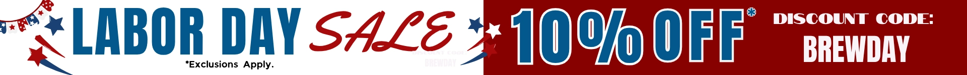 Labor Day Sale 10%Off Discount Code: BREWDAY