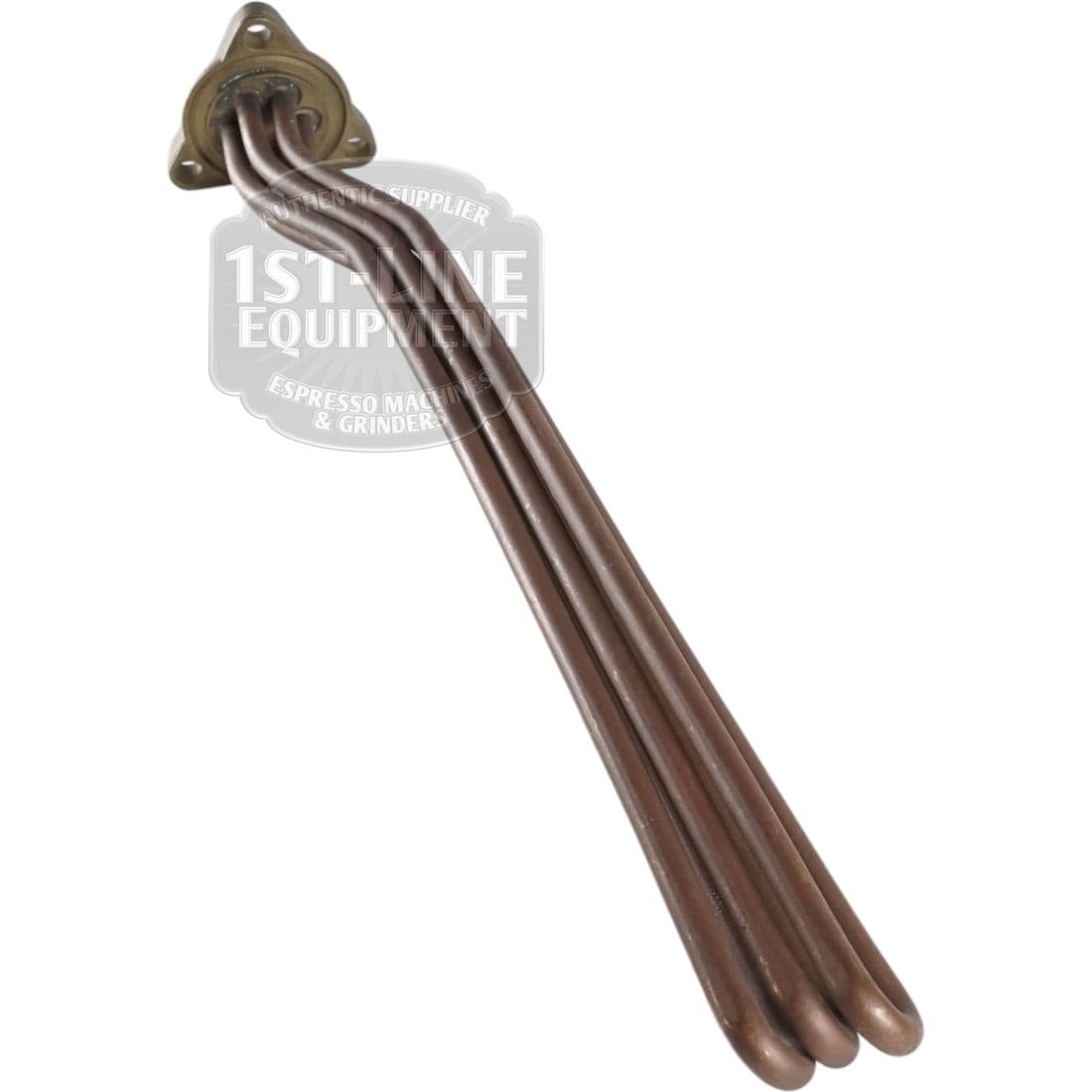 The Heating Element R93 220/380V 3900W for 3 Group Rancilio features three long, curved rods on a triangular mounting plate, ideal for high-power applications.