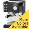 A black La Pavoni Casabar PID Espresso Machine featuring silver details and a pressure gauge. A yellow diagonal banner in the corner reads "More Colors Available" in bold black text.