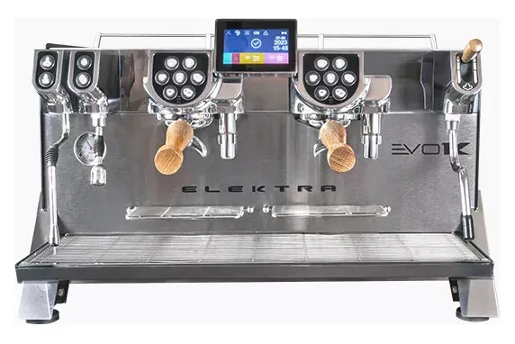 Elektra EVOK 2 group commercial espresso machine in stainless steel