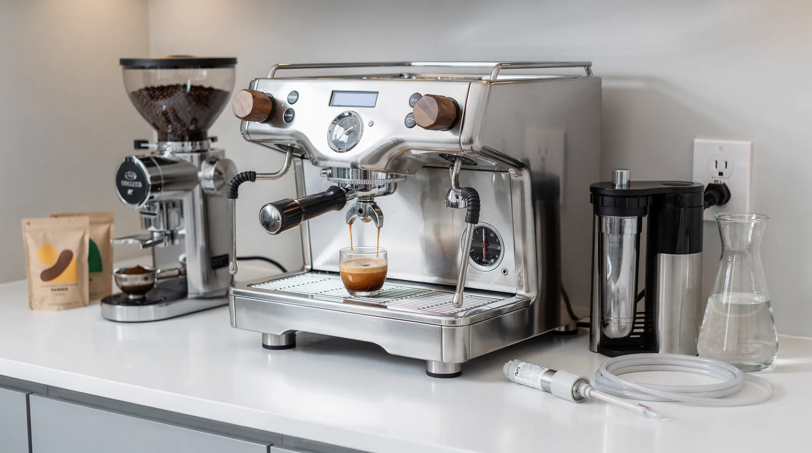 Coffee should be used 4 to 14 days off-roast, and water hardness should be kept