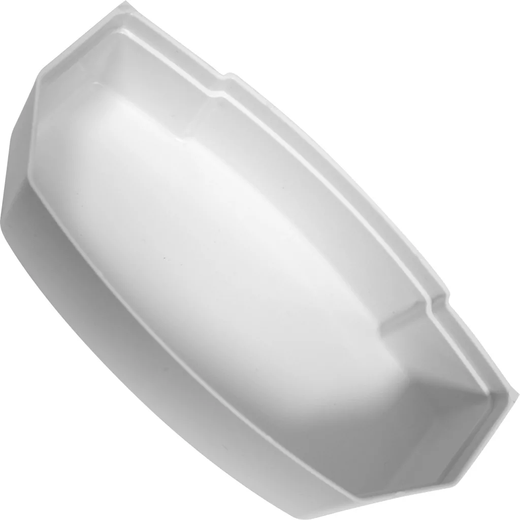 A rectangular white plastic SPM 02.NI0027.001 Drip Tray for Nina with angled sides is shown empty from above against a plain background. © 2025 1st-line.com