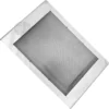 The VBM GRIGCSDOMSN43 Drip Tray Cover features a rectangular metal mesh with a silver frame, offering functional style and durability for your espresso machine setup. © 2025 1st-line.com