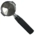 A Futurmat 2 CUP NEW ARIETE / RIMINI FILTERHOLDER portafilter with a black handle, seen from above and isolated on a white background. © 2025 1st-line.com