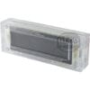 The ACS VOS0017 Display Board is rectangular with a transparent plastic casing, showcasing a dark central screen and visible internal components along the sides.