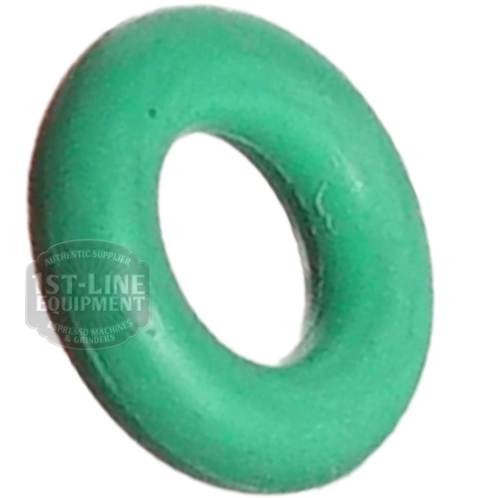 A close-up of an ACS VOS0148 Viton O-Ring gasket in green, with a partially visible logo watermark on the left side of the image.