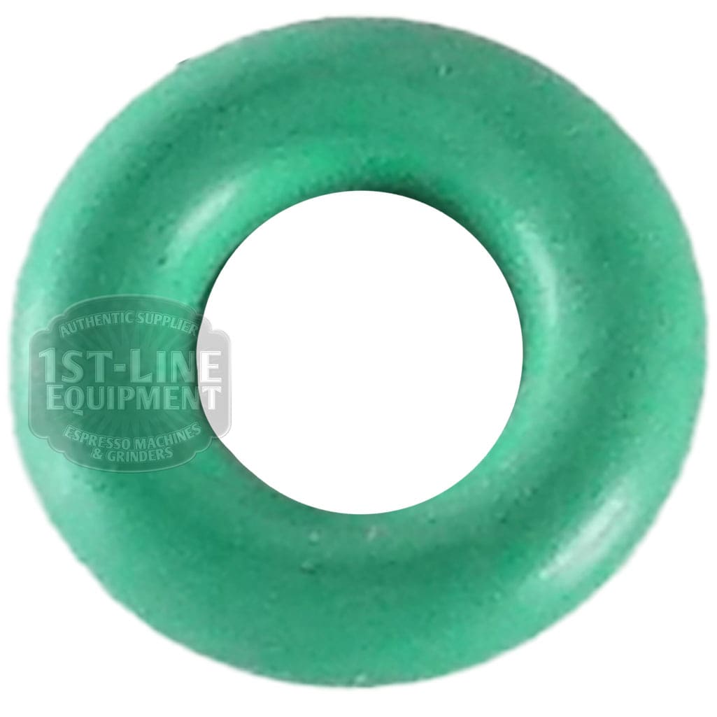 Top view of the green ACS VOS0148 Viton O-Ring, round with a smooth surface. A semi-transparent watermark on the left says 1st-Line Equipment. Ideal replacement part: ACS VOS0148.