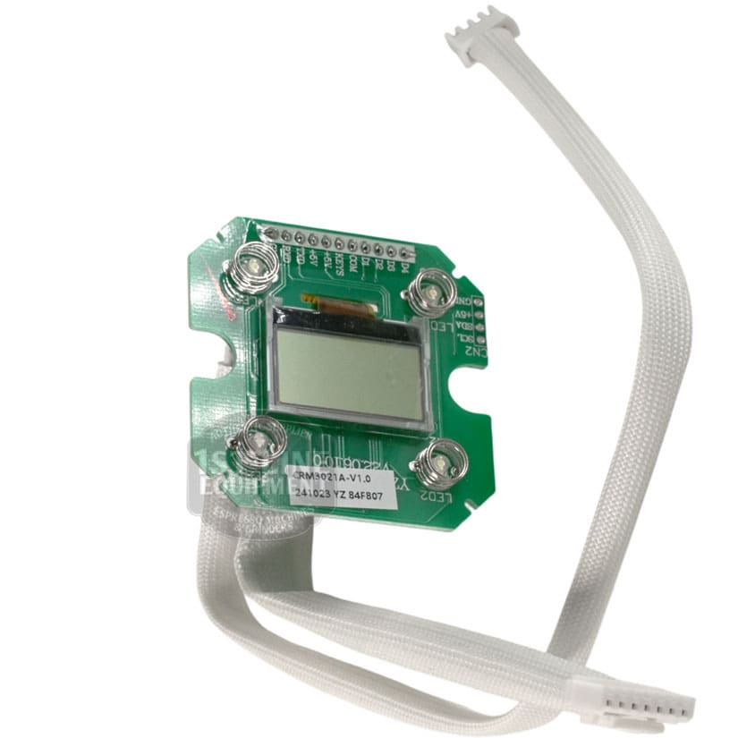 The Bellezza 01.07728 Bellona Version 2 Display Board is a small green rectangular display board with a white flat ribbon cable, pictured on a white background.