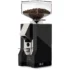 A black and silver Eureka Mignon Silenzio espresso coffee grinder with a transparent hopper filled with coffee beans, labeled 55 SILENZIO, is shown on a white background.