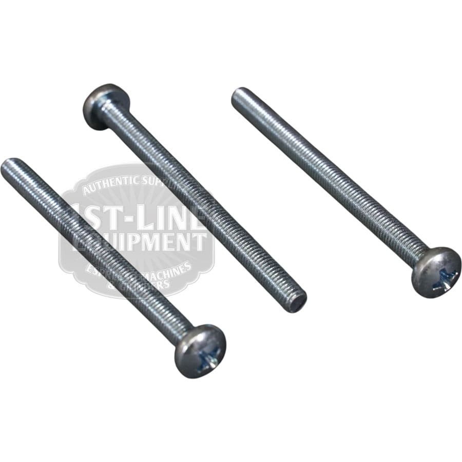 Three Eureka 6060.0228 screws (M5x65), featuring silver round heads and threaded shafts, are arranged at various angles on a white background with a faint watermark visible.