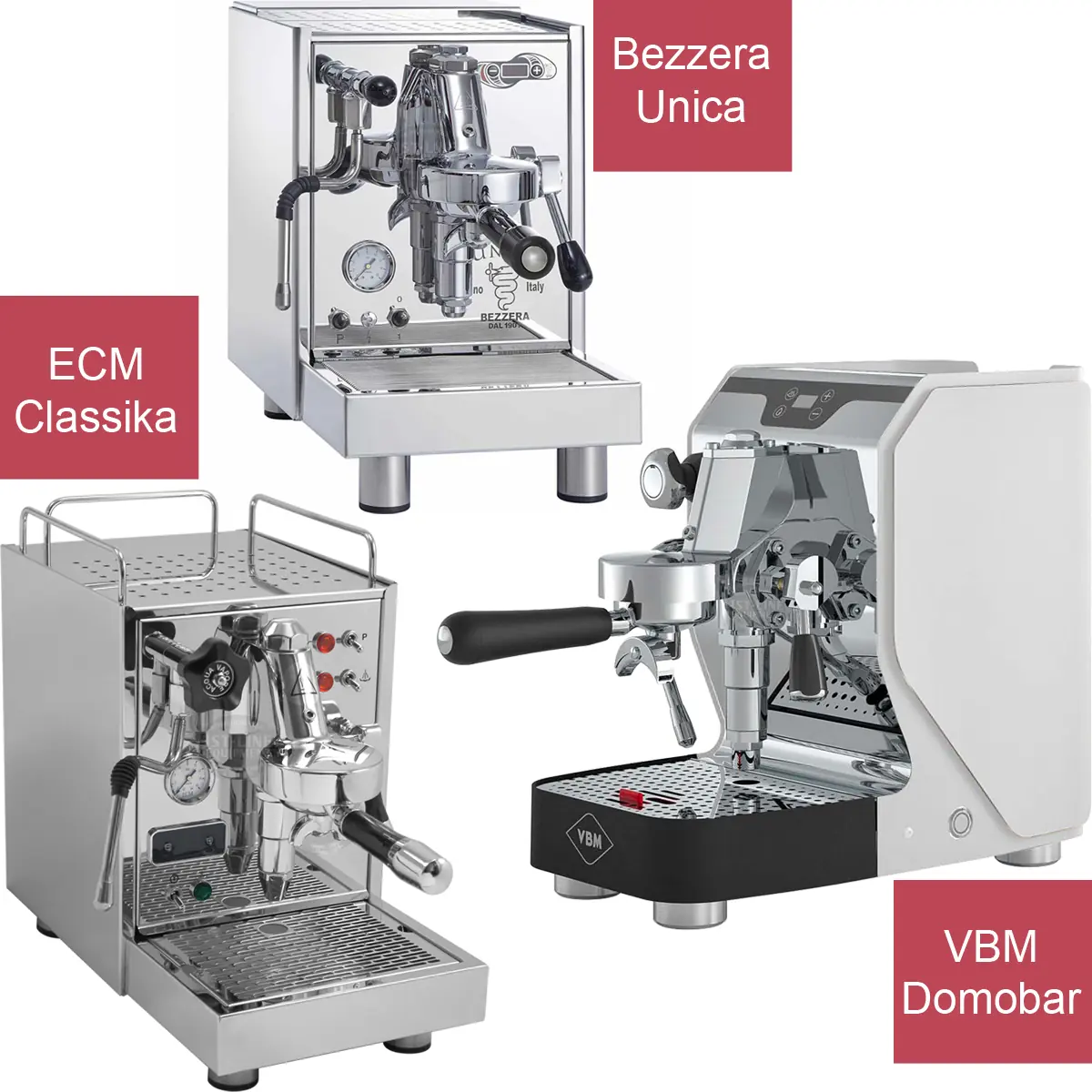 zzera Unica vs ECM Classika vs VBM Domobar: The Ultimate SBDU Espresso Machine Comparison